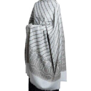 Jacquard shawl in vibrant multicolored woven jacquard in wool fabric , brought to you by with heteshe.com . Width Not less than 40 inches (100 cm) and Length Not less than 80 inches (200 cm)