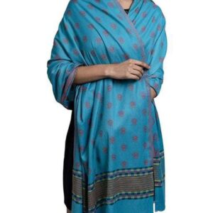 Jacquard shawl in vibrant multicolored woven jacquard in acrylic fabric , brought to you by with heteshe.com . Width Not less than 40 inches (100 cm) and Length Not less than 80 inches (200 cm)