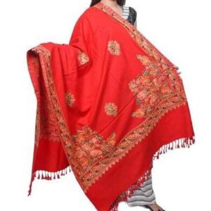 Jacquard shawl in vibrant multicolored woven jacquard in acrylic fabric , brought to you by with heteshe.com . Width Not less than 40 inches (100 cm) and Length Not less than 80 inches (200 cm)