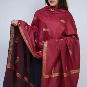 Jacquard shawl in vibrant multicolored woven jacquard in wool fabric , brought to you by with heteshe.com . Width Not less than 40 inches (100 cm) and Length Not less than 80 inches (200 cm)