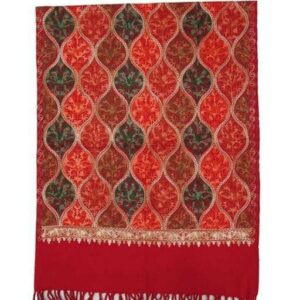 Jacquard shawl in vibrant multicolored woven jacquard in acrylic fabric , brought to you by with heteshe.com . Width Not less than 40 inches (100 cm) and Length Not less than 80 inches (200 cm)