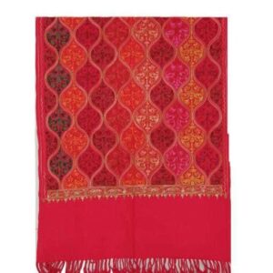 Jacquard shawl in vibrant multicolored woven jacquard in acrylic fabric , brought to you by with heteshe.com . Width Not less than 40 inches (100 cm) and Length Not less than 80 inches (200 cm)