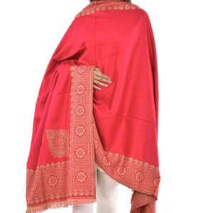 Jacquard shawl in vibrant multicolored woven jacquard in wool fabric , brought to you by with heteshe.com . Width Not less than 40 inches (100 cm) and Length Not less than 80 inches (200 cm)