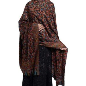 Jacquard shawl in vibrant multicolored woven jacquard in wool fabric , brought to you by with heteshe.com . Width Not less than 40 inches (100 cm) and Length Not less than 80 inches (200 cm)